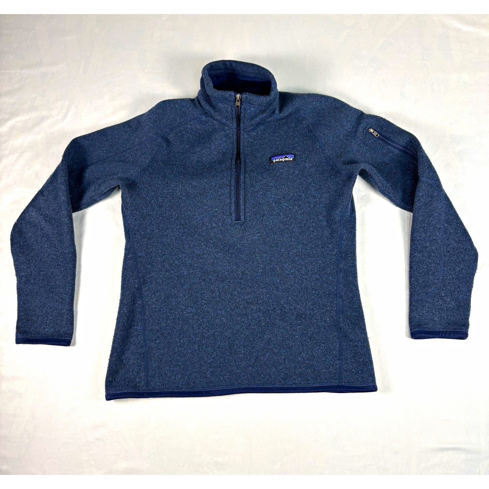 Patagonia Women's Blue Fleece 1/4 Zip Mock Neck Pullover Sweater Size S